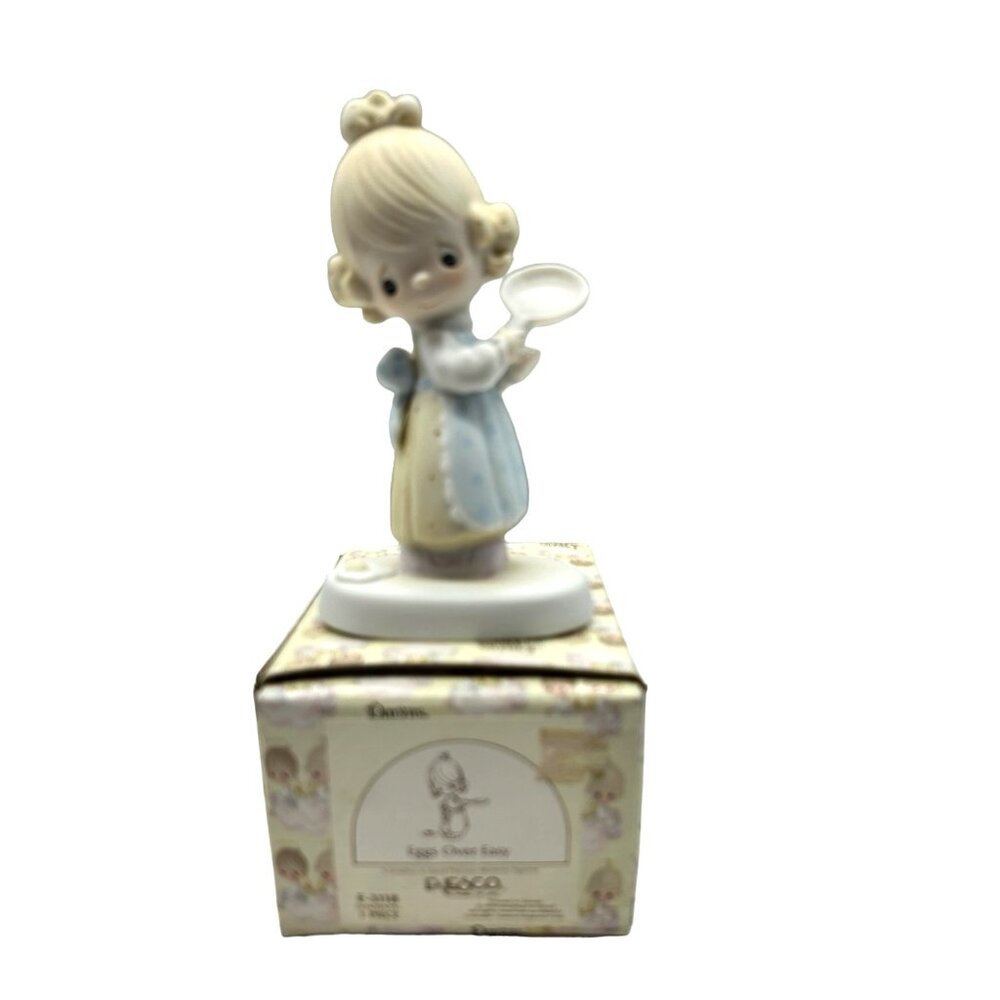 Precious Moments Eggs Over Easy‎ Girl Frying Pan Figurine E-3118 1979